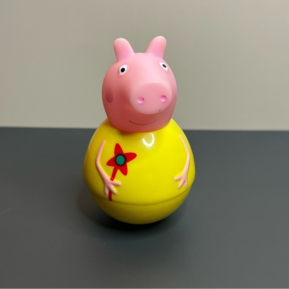 Peppa Pig Yellow and Pink Wobble Toy